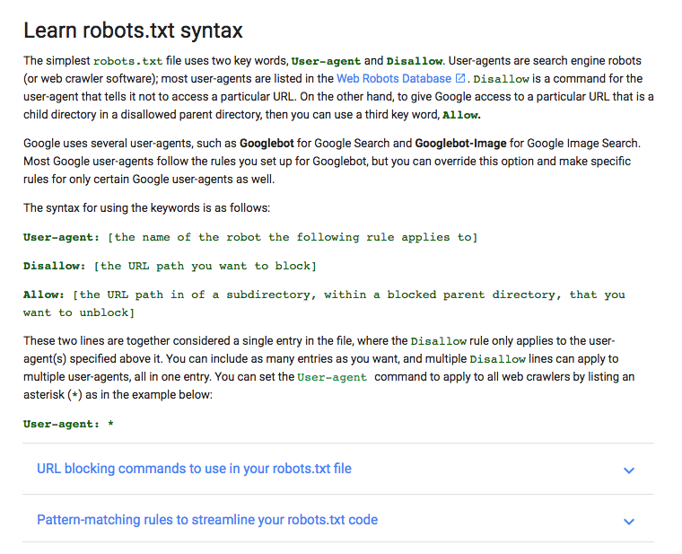 Learn robots txt syntax